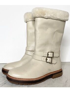 Timberland Riley Flair Pull On Cream Mid Calf Boot 6